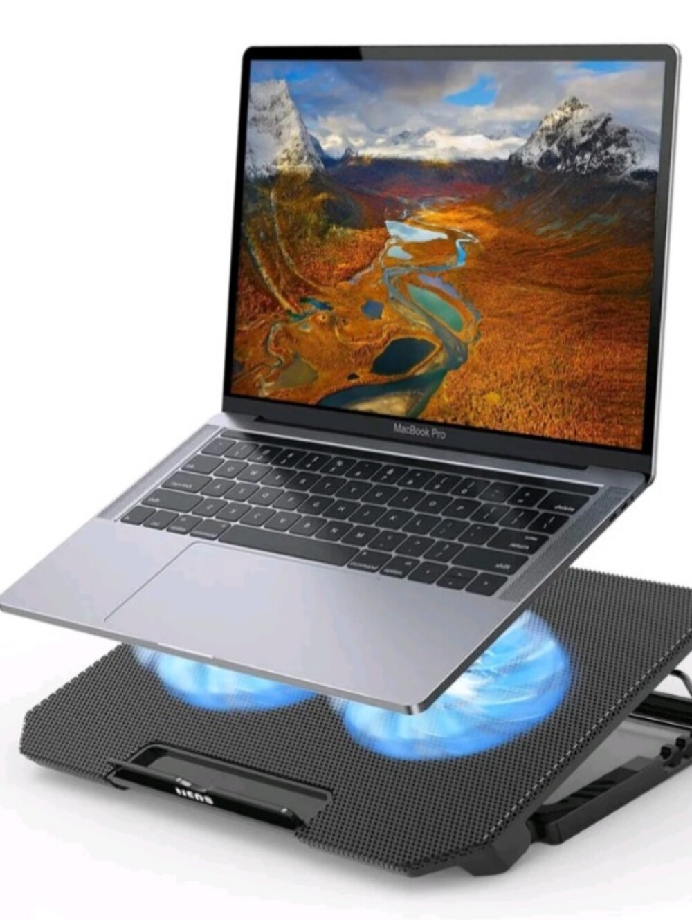 Adjustable Laptop Cooling Pad Stand -Black